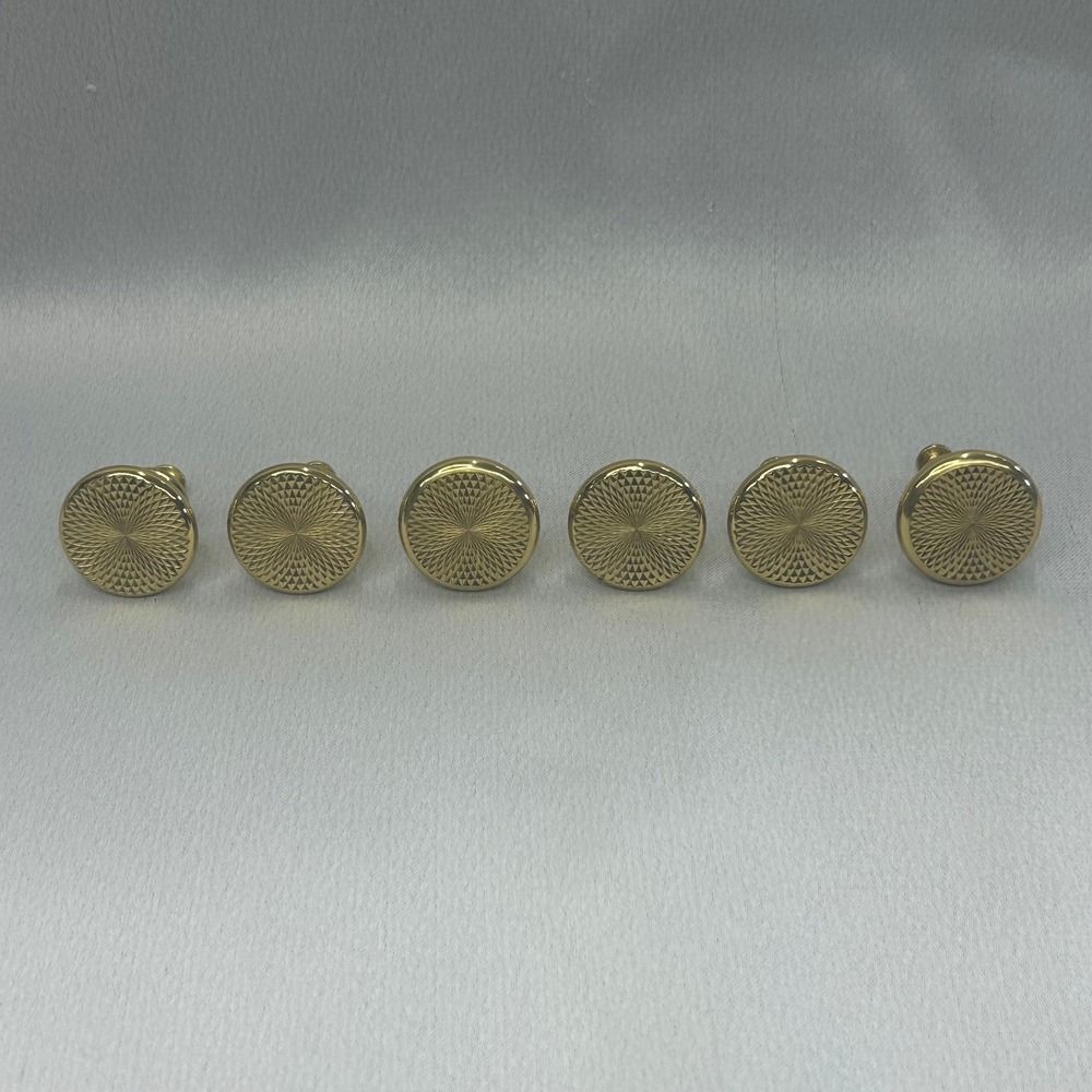 Amerock BP1956-BDC 6 Pack Cabinet Knobs Polished Brass Diamond Cut Sunburst